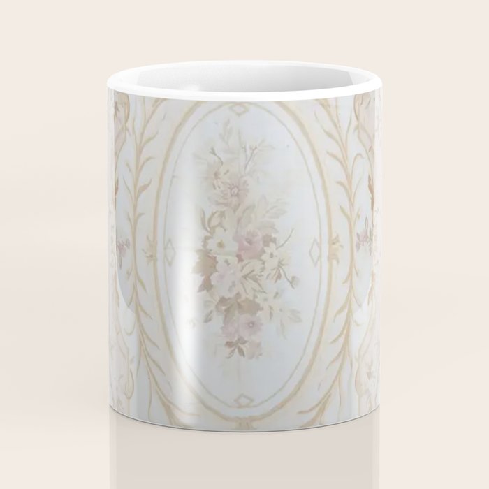 Antique French Aubusson Vintage Rose Floral Coffee Mug Gallery Image 4