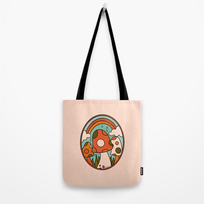 Stained Glass Mushrooms Tote Bag Gallery Image 2