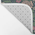 Heritage Wildflower Garden on Dark Blue Bath Mat Gallery Image 2