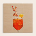 Retro Spritz Cocktail Wood Wall Art Gallery Image 1