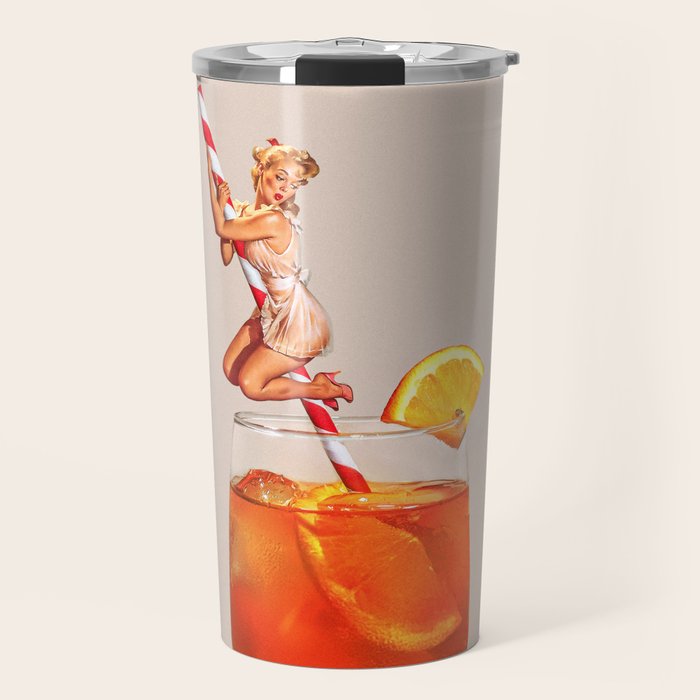 Retro Spritz Cocktail Travel Mug Gallery Image 1