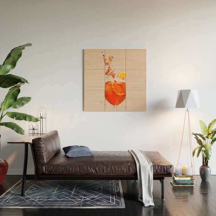 Retro Spritz Cocktail Wood Wall Art Gallery Image 2