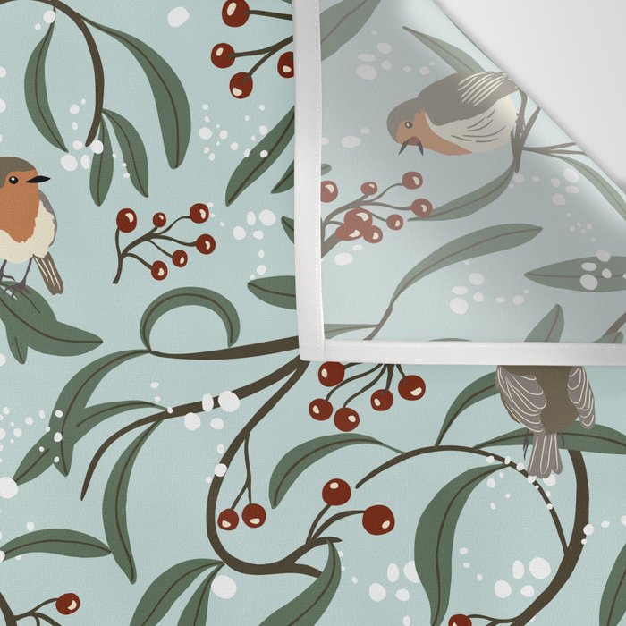 Christmas Robins Wall Tapestry Gallery Image 3