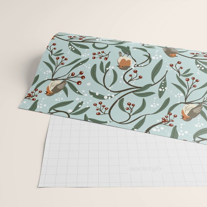 Christmas Robins Wrapping Paper Gallery Image 2