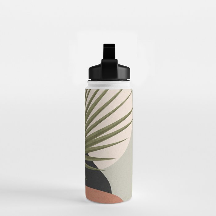 Tropical Leaf- Abstract Art 5 Water Bottle Gallery Image 2