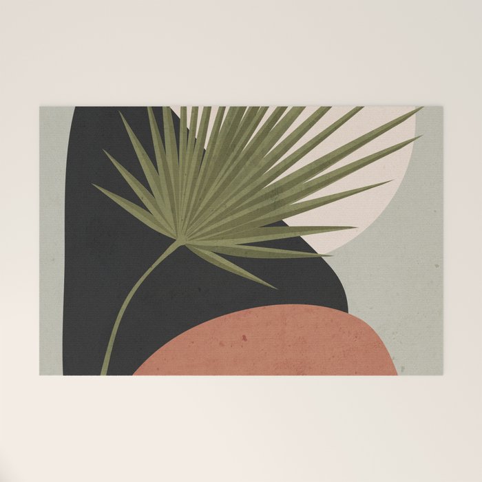 Tropical Leaf- Abstract Art 5 Welcome Mat Gallery Image 1