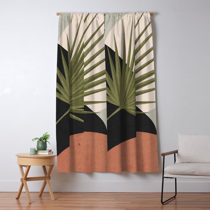 Tropical Leaf- Abstract Art 5 Window Curtain Gallery Image 5