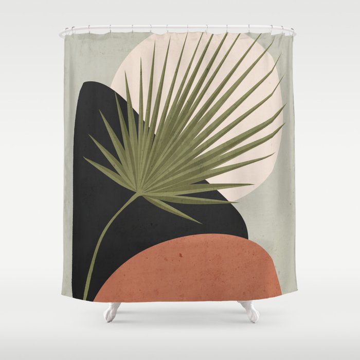 Tropical Leaf- Abstract Art 5 Shower Curtain Gallery Image 1