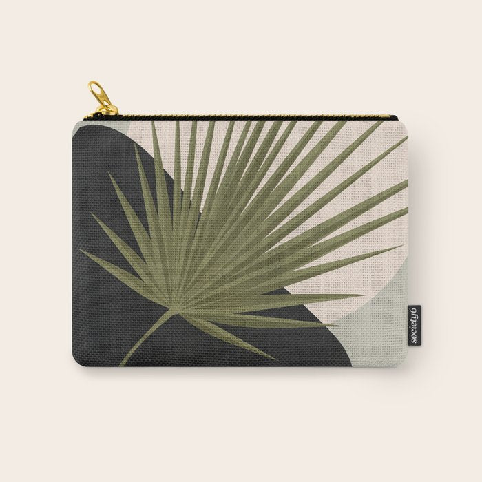 Tropical Leaf- Abstract Art 5 Carry All Pouch Gallery Image 1