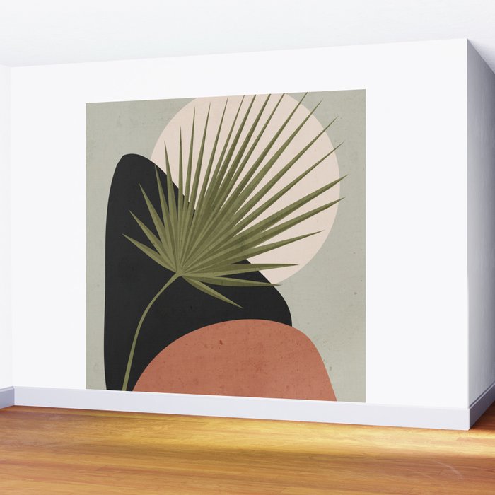 Tropical Leaf- Abstract Art 5 Wall Mural Gallery Image 2