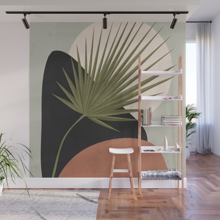 Tropical Leaf- Abstract Art 5 Wall Mural Gallery Image 1
