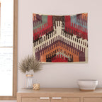 Afyon Central Anatolian Kilim Fragment Print Wall Tapestry Gallery Image 2
