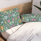 Botanical Wild Flowers Pillow Sham Gallery Image 2