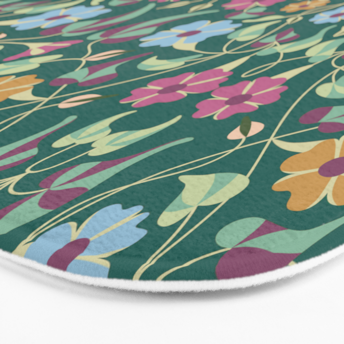 Botanical Wild Flowers Bath Mat Gallery Image 3