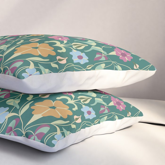 Botanical Wild Flowers Pillow Sham Gallery Image 3