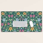 Botanical Wild Flowers Desk Mat Gallery Image 1