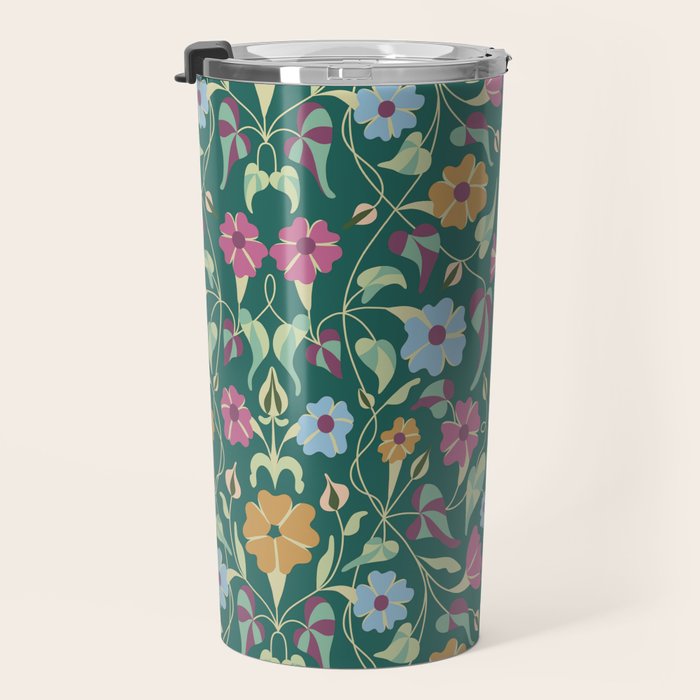 Botanical Wild Flowers Travel Mug Gallery Image 3