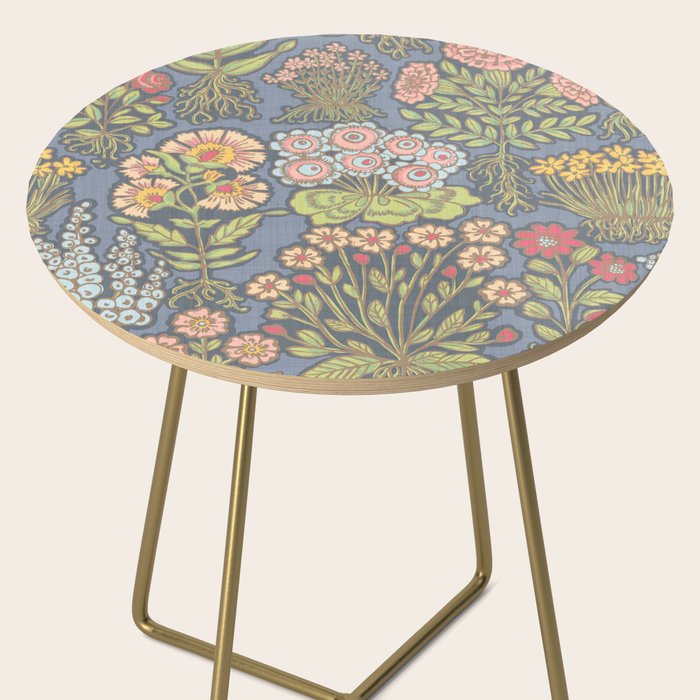 Floral Botanical Mille Fleur Pattern Side Table Gallery Image 2