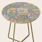 Floral Botanical Mille Fleur Pattern Side Table Gallery Image 2