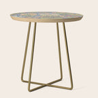 Floral Botanical Mille Fleur Pattern Side Table Gallery Image 1