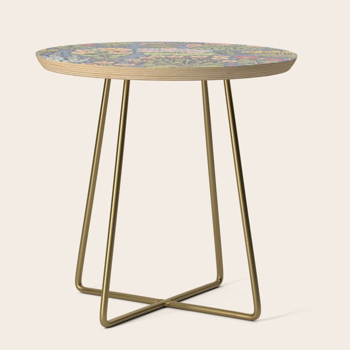 Floral Botanical Mille Fleur Pattern Side Table Gallery Image 1