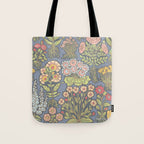 Floral Botanical Mille Fleur Pattern Tote Bag Gallery Image 1