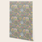 Floral Botanical Mille Fleur Pattern Wallpaper Gallery Image 2
