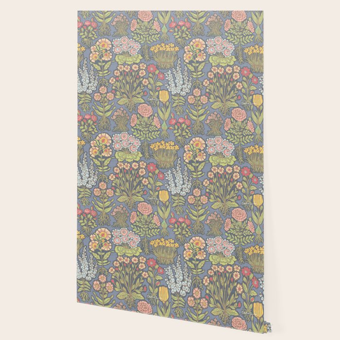 Floral Botanical Mille Fleur Pattern Wallpaper Gallery Image 2