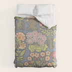 Floral Botanical Mille Fleur Pattern Duvet Cover Gallery Image 6