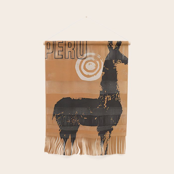 Peru Llama Vintage Travel Poster Wall Hanging Gallery Image 1