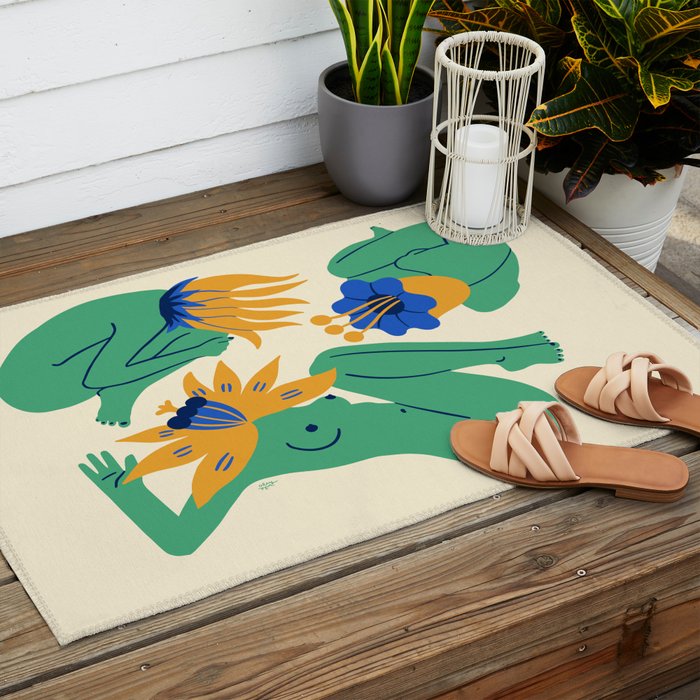 Bloomers Outdoor Rug Gallery Image 2