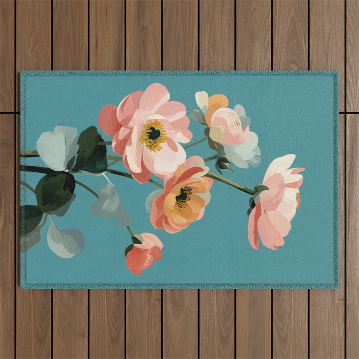 Soft Spring Botanicals Outdoor Rug Gallery Image 1