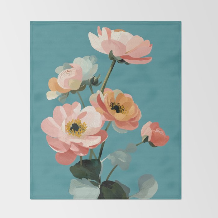 Soft Spring Botanicals Throw Blanket Gallery Image 2