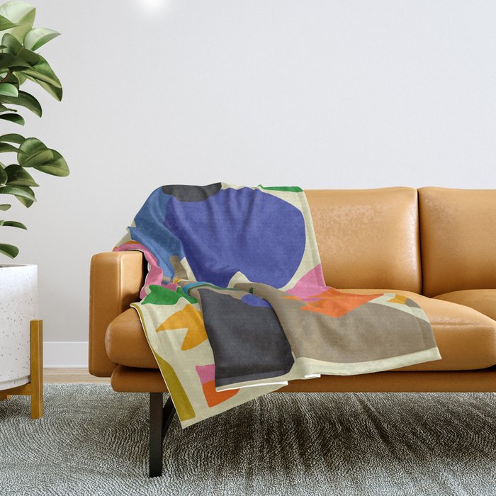 Abstract morning Throw Blanket Gallery Image 1