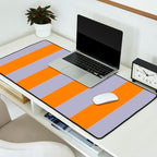 Lilac Clematis and Orange Stripes Desk Mat Gallery Image 2