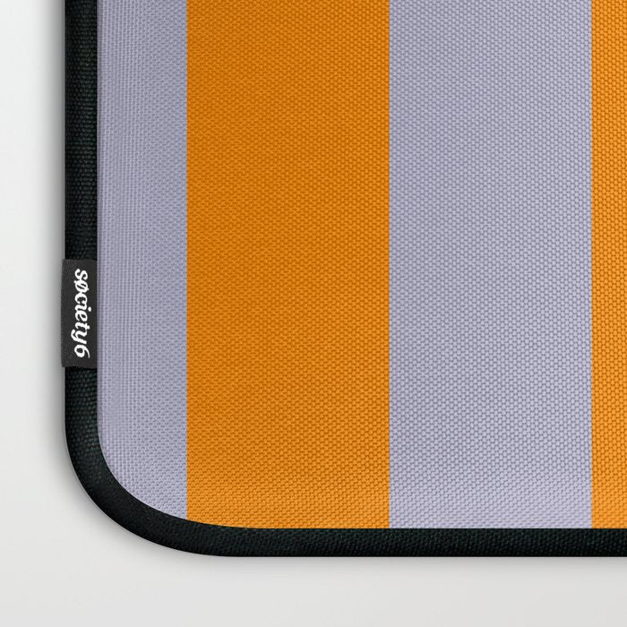 Lilac Clematis and Orange Stripes Laptop Sleeve Gallery Image 3