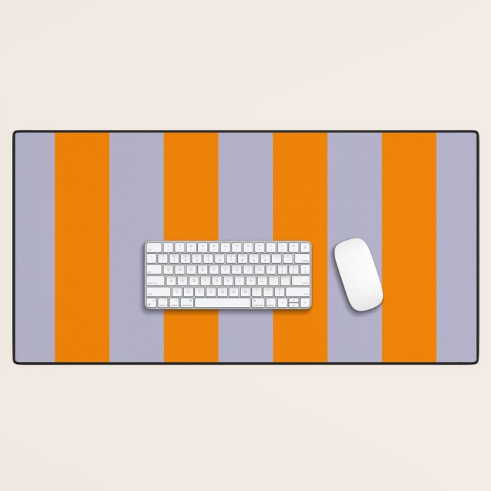Lilac Clematis and Orange Stripes Desk Mat Gallery Image 1