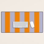 Lilac Clematis and Orange Stripes Desk Mat Gallery Image 1
