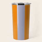 Lilac Clematis and Orange Stripes Travel Mug Gallery Image 1