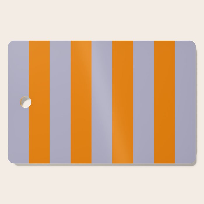 Lilac Clematis and Orange Stripes Cutting Board Gallery Image 1