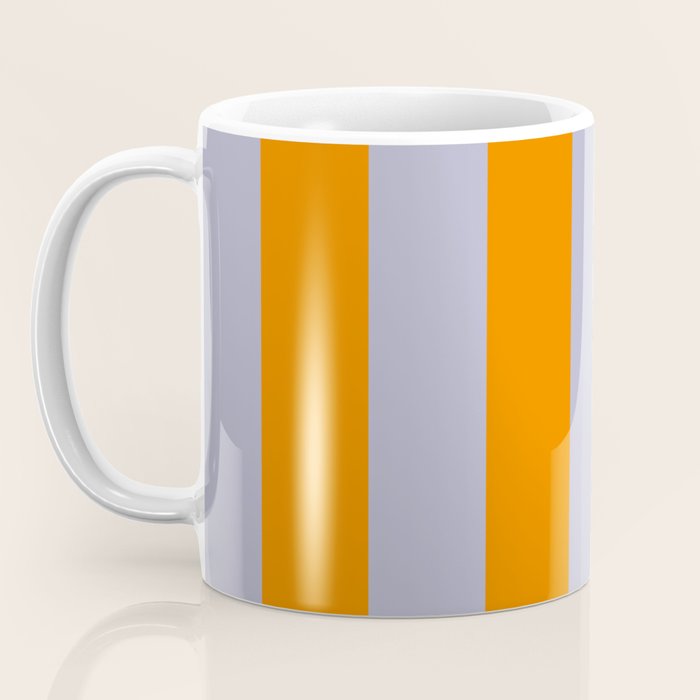 Lilac Clematis and Orange Stripes Coffee Mug Gallery Image 3