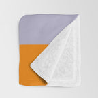 Lilac Clematis and Orange Stripes Throw Blanket Gallery Image 3