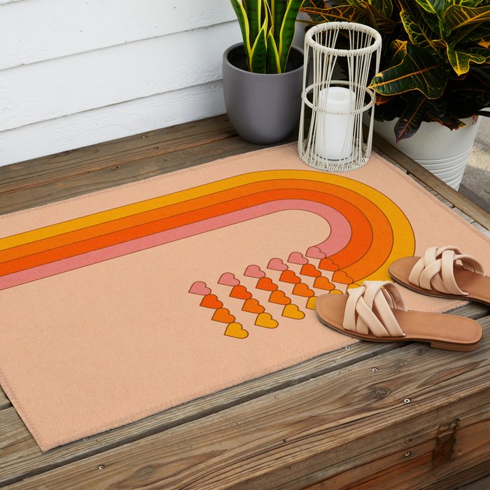 Sweetheart Rainbow Outdoor Rug Gallery Image 2