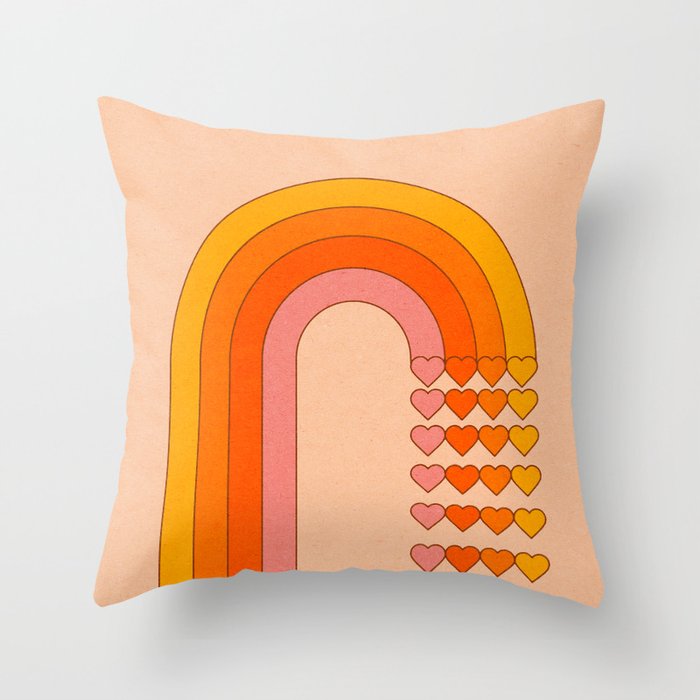 Sweetheart Rainbow Throw Pillow Gallery Image 6