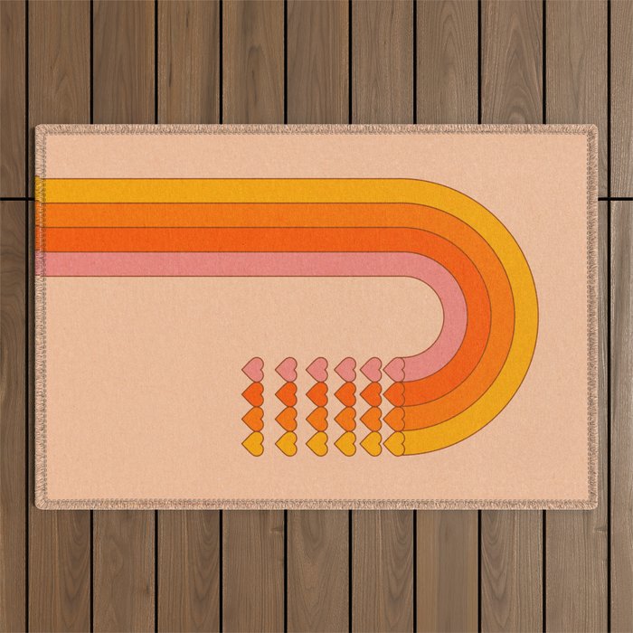 Sweetheart Rainbow Outdoor Rug Gallery Image 1