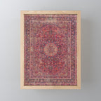 Antique Kashmar Persian Rose Red Mini Art Print Gallery Image 1