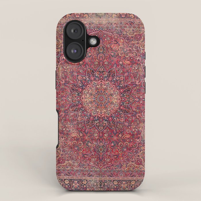 Antique Kashmar Persian Rose Red iPhone Case Gallery Image 1