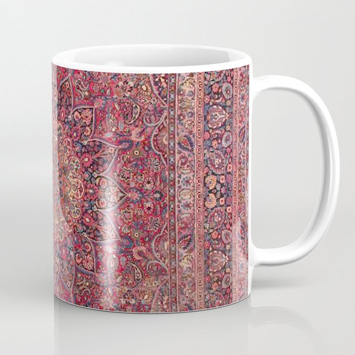 Antique Kashmar Persian Rose Red Coffee Mug Gallery Image 1