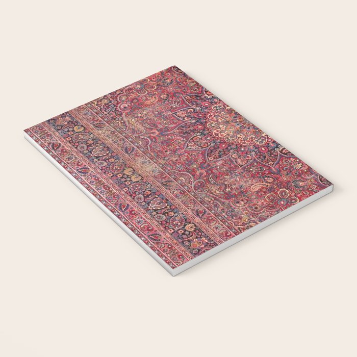 Antique Kashmar Persian Rose Red Notebook Gallery Image 3