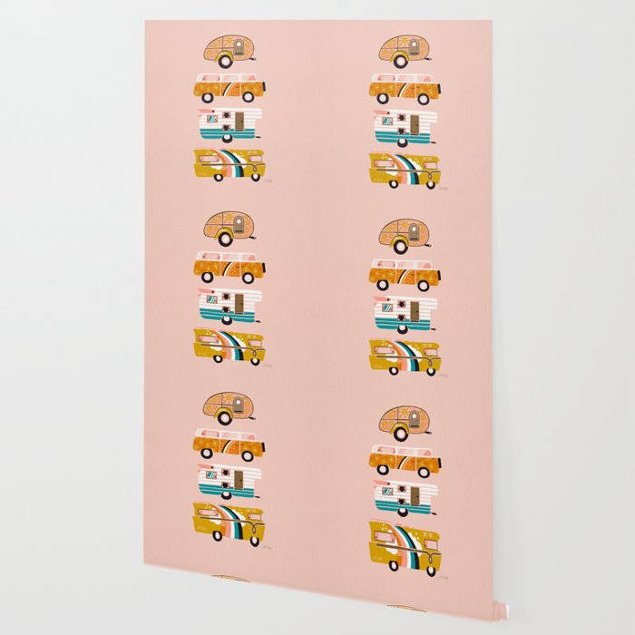 Retro Road Trip - Pink Palette Wallpaper Gallery Image 2